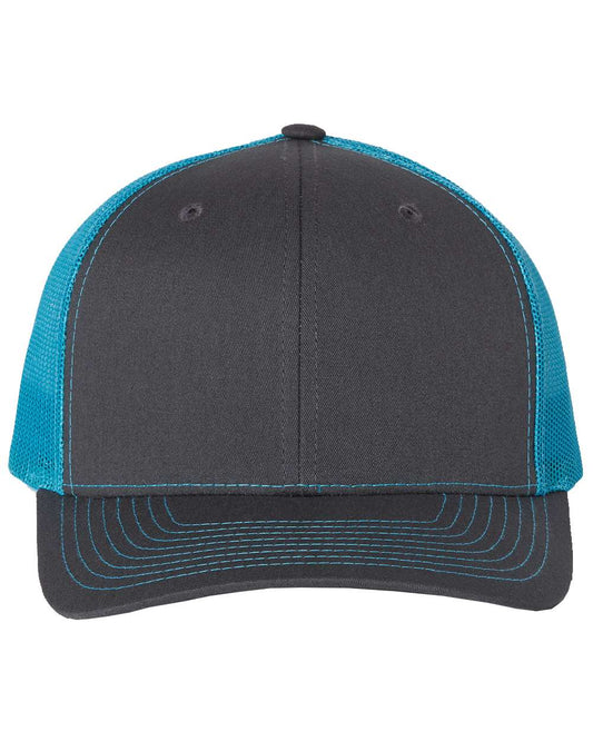 Richardson 112 Charcoal/Neon Blue