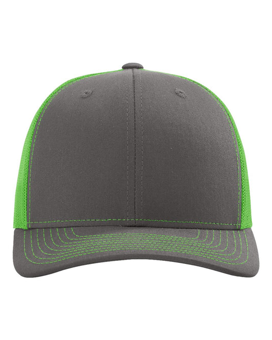 Richardson 112 Charcoal/ Neon Green