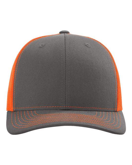 Richardson 112 Charcoal/ Neon Orange