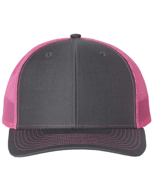 Richardson 112 Charcoal/ Neon Pink